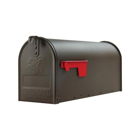 Gibraltar Mailboxes Elite Classic Galvanized Steel Post Mount Mailbox, Venetian Bronze 5268875